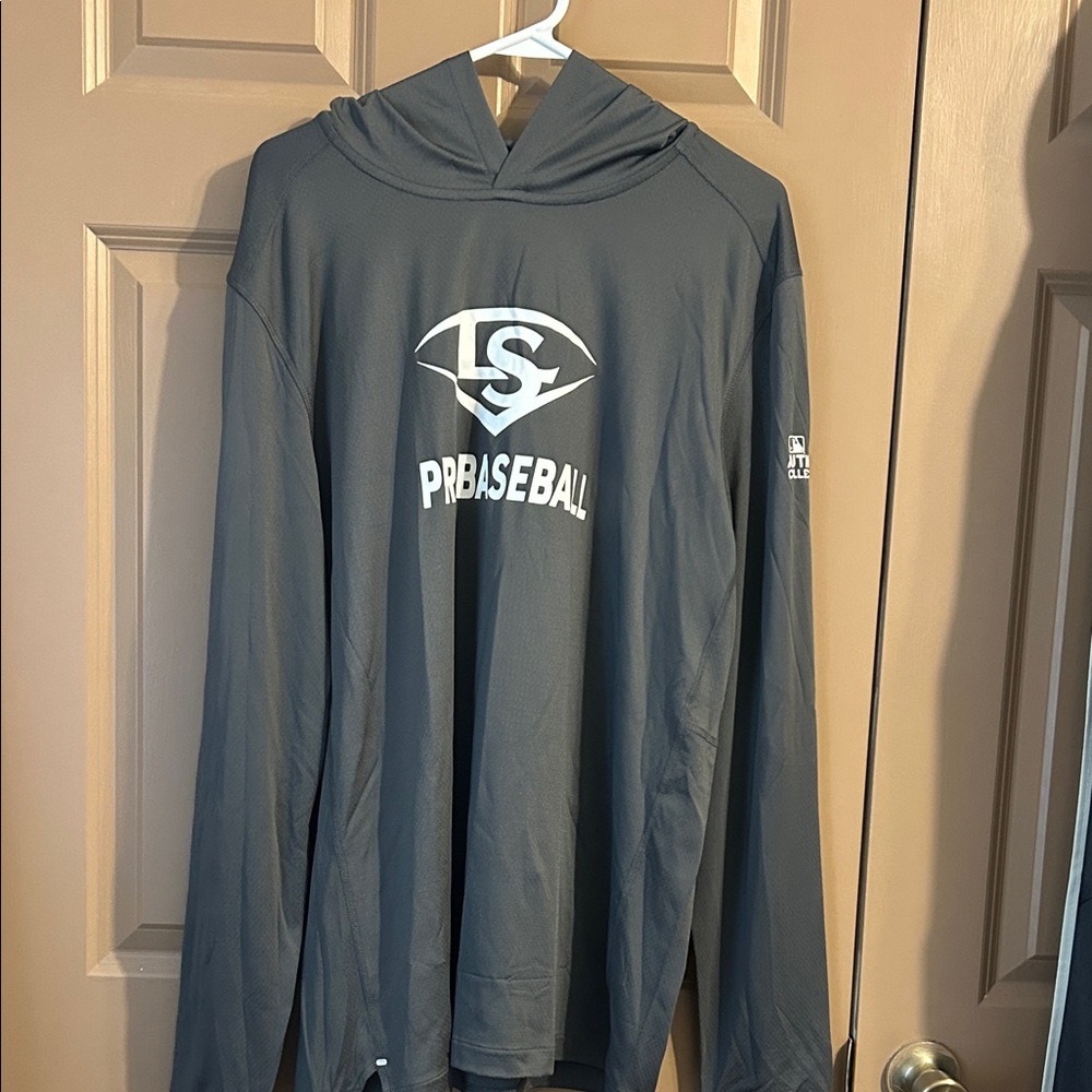 LS Pro Baseball Men's Long Sleeve Hoodie - Gray